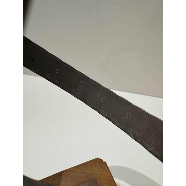 Wood 1959 Vintage Swedish Modern Iron Armillary Sphere Sculpture Wood Base Sweden MCM For Sale - Image 7 of 7