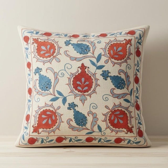 New Hand-Embroidered 100% Silk Cushion Cover – Authentic Uzbek Textile Art Elevate your home décor with this exquisite...