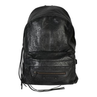 Black Arena Lambskin Le City Backpack For Sale
