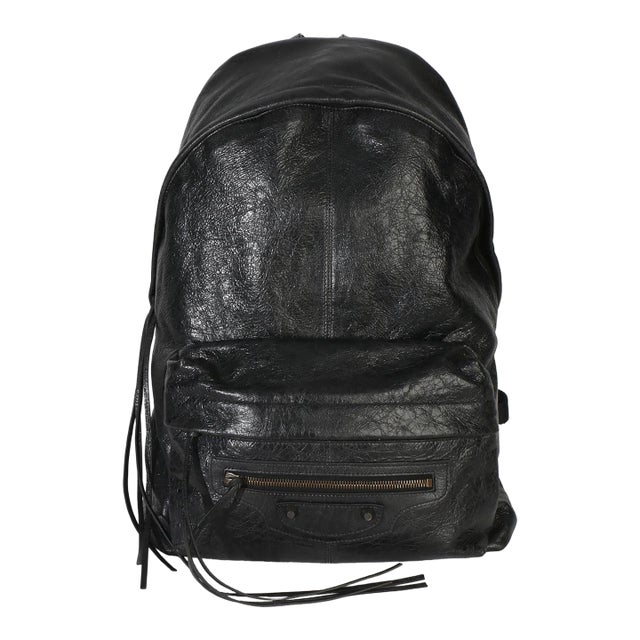 Black Arena Lambskin Le City Backpack For Sale
