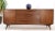 Sculptural Legs Long 9 Drawers Walnut Credenza Dresser with Doors For Sale - Image 12 of 13