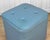 Plastic Mid-Century Modern Powder Blue Button Tuft Storage Ottoman Hassock For Sale - Image 7 of 10