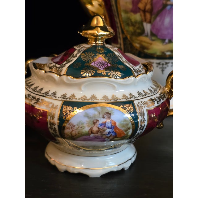 1930s 1930-1940 German Porcelain Tea Set- 17 Pieces For Sale - Image 5 of 11