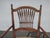 Wood Set of Four Vintage Rustic French Country Rush Seat Wheat Sheaf Arm Chairs For Sale - Image 7 of 13