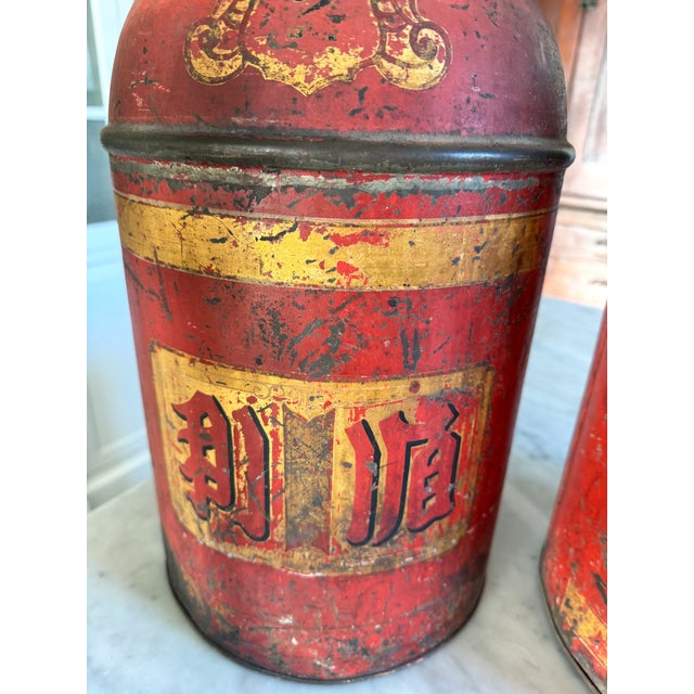 Pair 19th Century Chinese Toleware Tea Canisters For Sale - Image 15 of 16