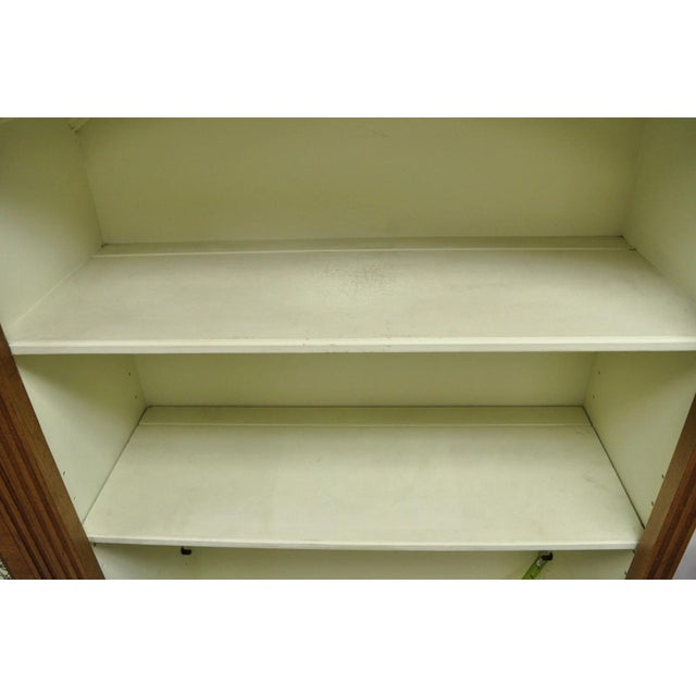 Mid 20th Century Henredon French Country Provincial Walnut Fruitwood 3 Pc Wall Unit Bookcase For Sale - Image 15 of 18