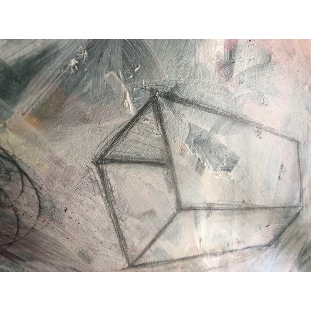 Paper “Out of Box” Original Mixed Media Abstract Painting by CL Auker For Sale - Image 7 of 8