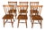 Vintage Set of 6 Ethan Allen “Squire” Maple Windsor Dining Chairs – Heirloom Nutmeg Finish For Sale