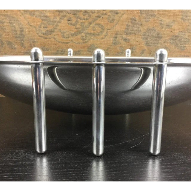 Modern Italian Silver-Plated Fruit Bowl by G. Malimpensa for Mesa, 1980s For Sale - Image 3 of 16