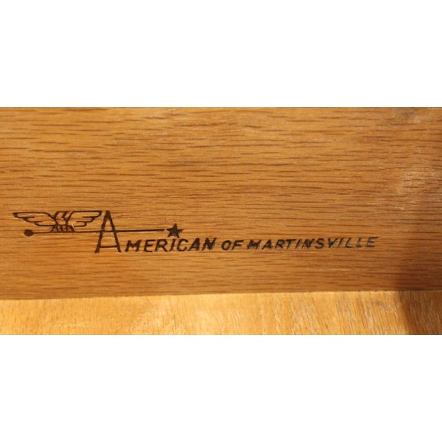 Mid 20th Century Six Drawer Walnut Highboy by American of Martinsville For Sale - Image 11 of 14