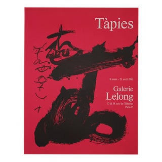 Galerie Lelong Exhibition Poster after Antoni Tapies, 1990 For Sale