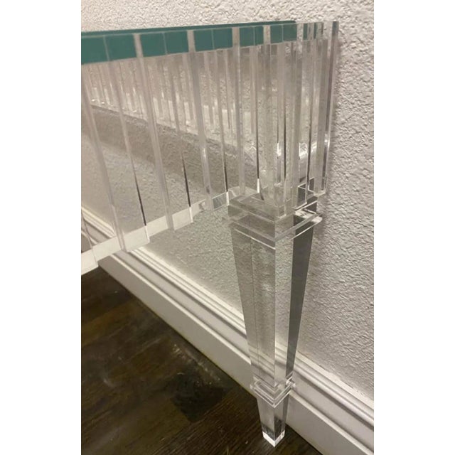 Karl Springer Horchow Ambella Christina Acrylic Coffee Table For Sale - Image 4 of 4