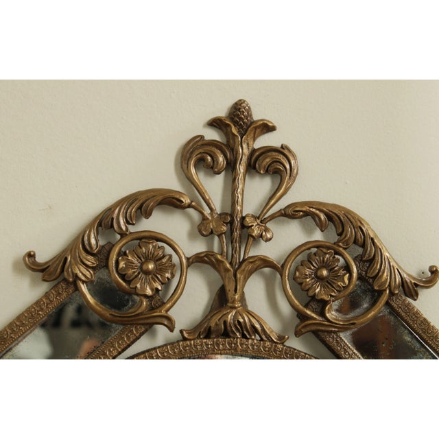 Brass Renaissance Style Girandole Mirror For Sale - Image 11 of 13