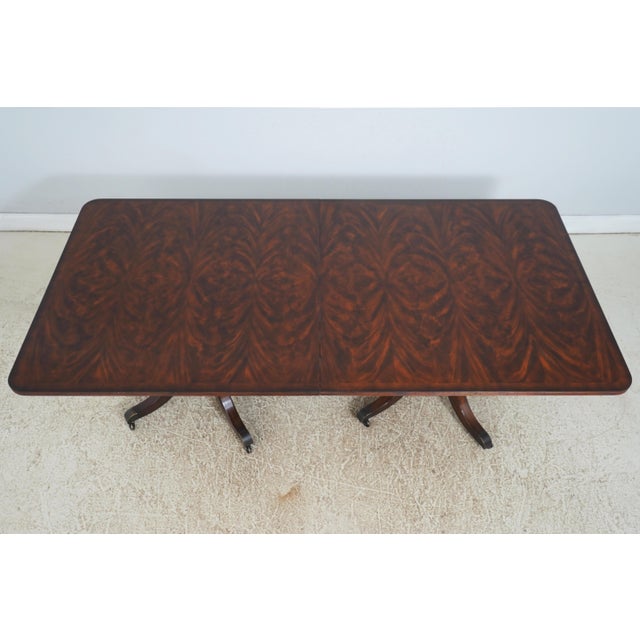 Traditional Theodore Alexander Double Pedestal Mahogany Dining Table For Sale - Image 3 of 18