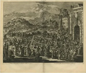J. Luyken, Bible Scene: Jesus Sentenced to Be Crucified, 1743, Print