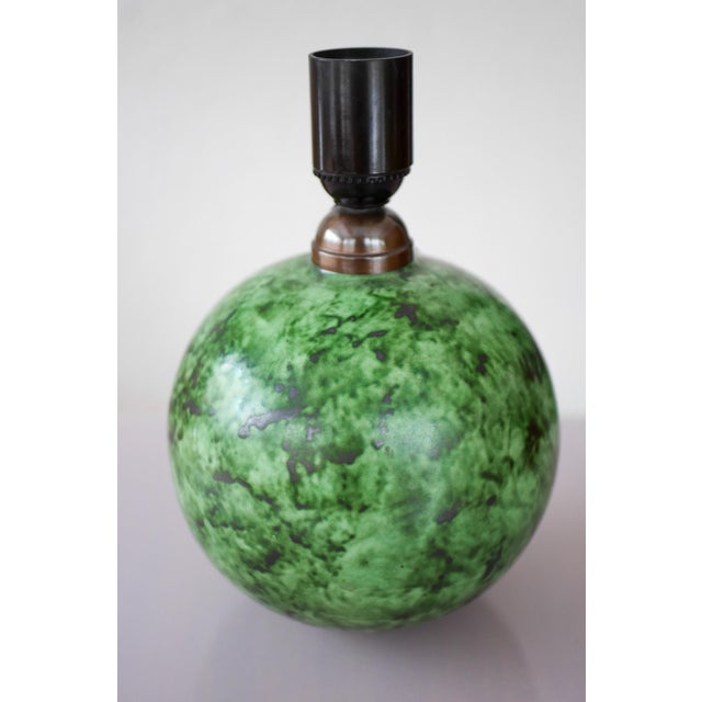 Scandinavian Art Deco Pottery Table Lamp by Erik Mornils for Nittsjö, 1930s For Sale - Image 10 of 18