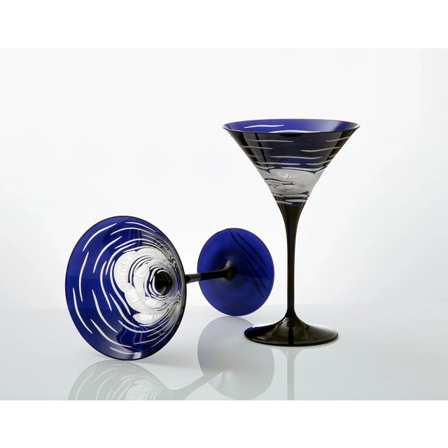 Nautical ARTEL Sardinky Cocktail Glass in Ink - Set of 6 For Sale - Image 3 of 4