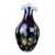 Large Amethyst Blown Art Glass Vase With Millefiori Floral Murrine, 13" For Sale