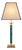 Green Malachite-Style Column Table Lamp with Structured Shade, 1980s For Sale