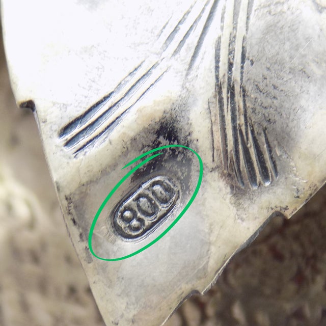 Vintage Italian Handmade Genuine Silver Tangerine/Mandarin Traditional Italian Christmas Decoration For Sale - Image 9 of 11