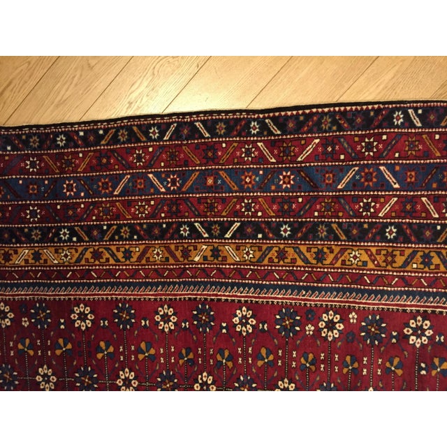 19th Century Red and Yellow Woolen Rug, 1890s For Sale - Image 13 of 14