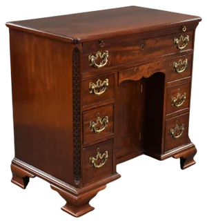 Antique George III Mahogany Kneehole Desk, 1780