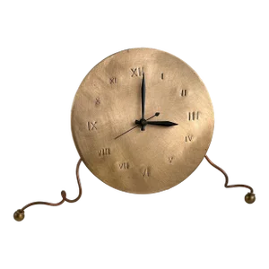 Brushed Copper Mantel Clock by Christopher Poehlmann 1993