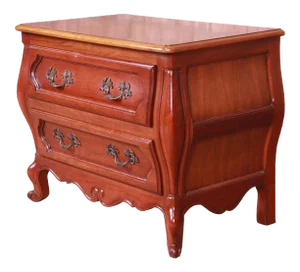 Baker Furniture French Provincial Louis XV Cherry Wood Bombay Chest