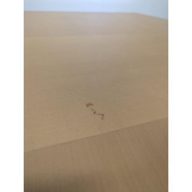 Wood Conference Table in Maple Veneer, 1980s For Sale - Image 7 of 10