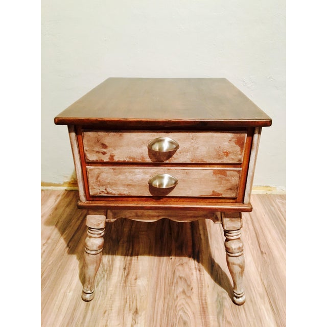 Farmhouse Rustic Side Table Chairish