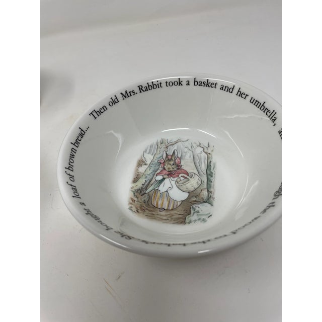 Children's Vintage Peter Rabbit Baby Set Mug, Bowl and Coin Bank For Sale - Image 3 of 12