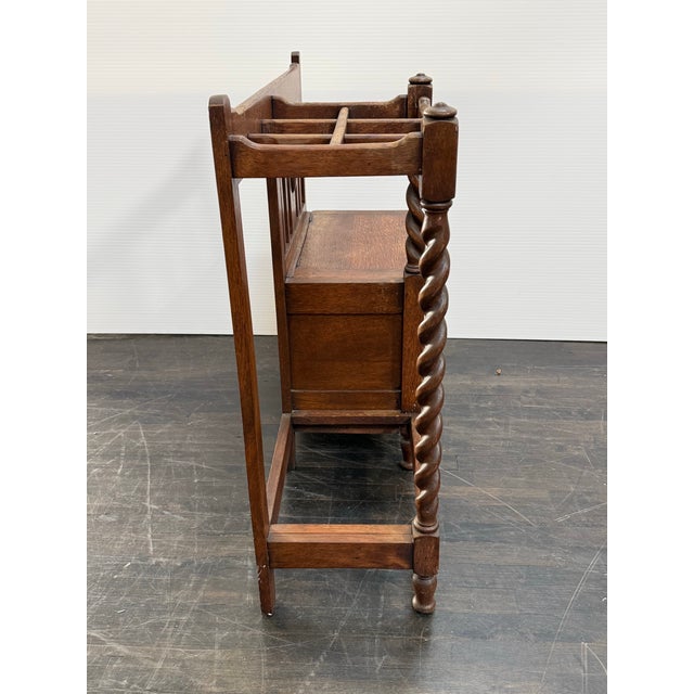 English Barley Twist Umbrella/Walking Stick Entry Bench, Antique For Sale In San Francisco - Image 6 of 12