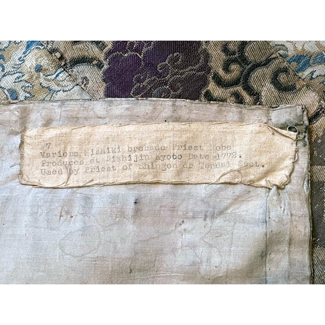 Antique Brocade Kesa Monk's Patched Robe Edo Period For Sale - Image 15 of 17