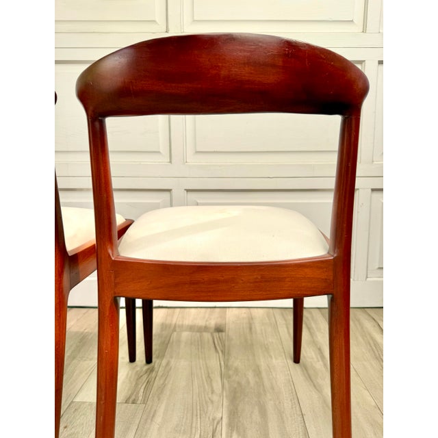 1960s Mid-Century Modern Sculptural Wood Dining Chairs – Pair For Sale - Image 9 of 15