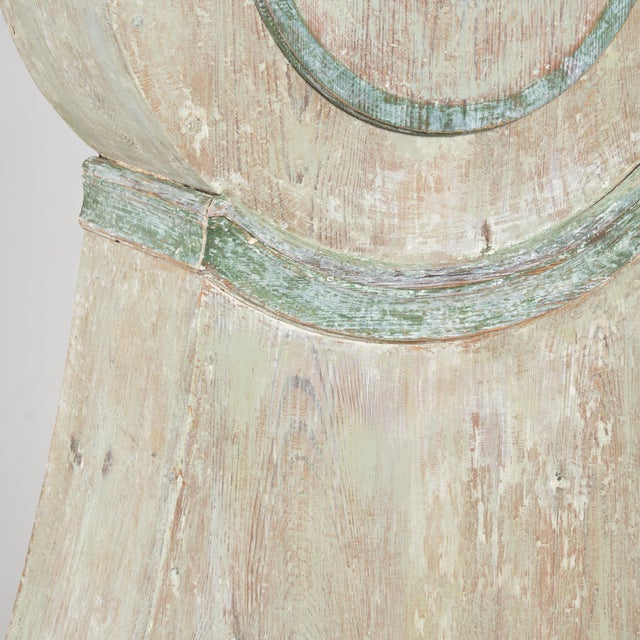 19th Century Swedish Green Mora Grandfather Clock For Sale - Image 6 of 11