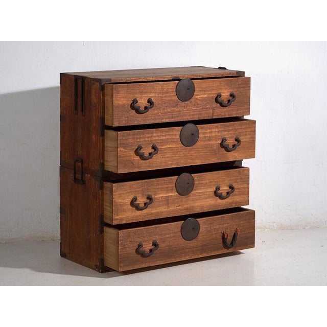 Antique Japanese Tansu Cabinet For Sale - Image 5 of 12