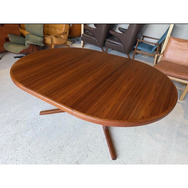 Double Extending Round Dining Table by Svend Aage Madsen, 1960s For Sale - Image 6 of 14