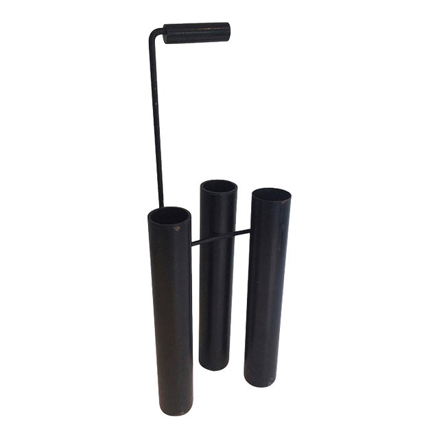 Design Black Lacquered Umbrella Stand For Sale