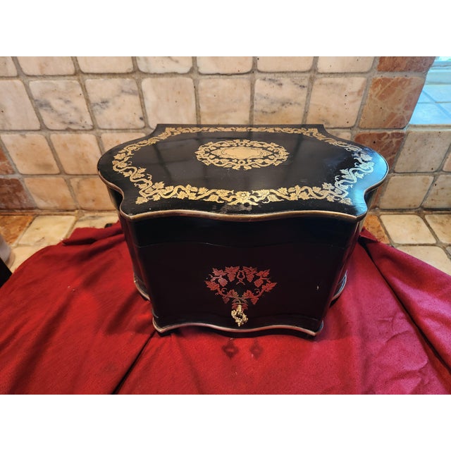 Wood 19th Century Antique Napoleon III Boulle Tantalus Liquor Cabinet For Sale - Image 7 of 7