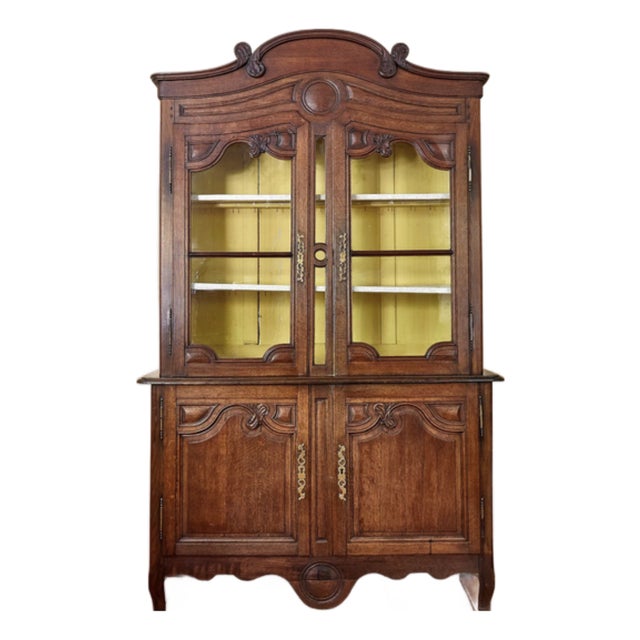 French Louis XV Provincial Oak Buffet À Deux Corps | Ca. 1750–1780 For Sale