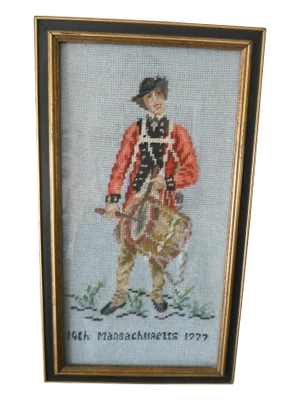 Massachusetts 1777 Revolutionary Army Needlepoint