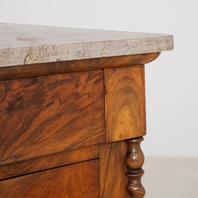 Biedermeier Marble-Top Chest of Drawers, Antique, France, Circa 1860 For Sale - Image 9 of 14