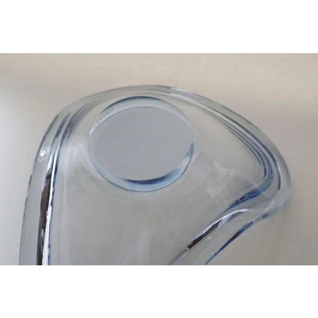 Mid 20th Century Mid 20th Century Lütken for Holmegaard Ice Blue Shaped Glass Bowl For Sale - Image 5 of 9