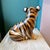 Orange Vintage Italian Porcelain Tiger Cub Statue For Sale - Image 8 of 11