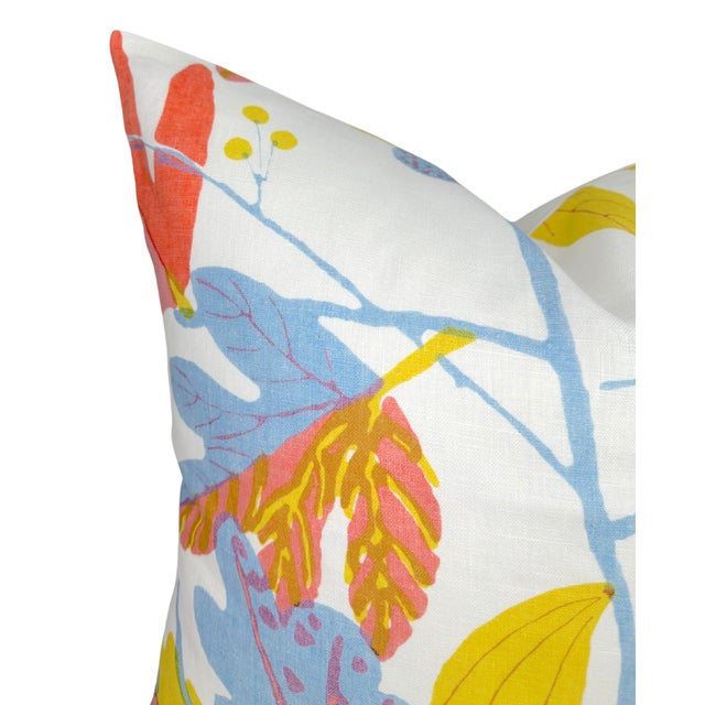Floral Pillow Cover in Coal, 20x20 Pillow For Sale - Image 4 of 5