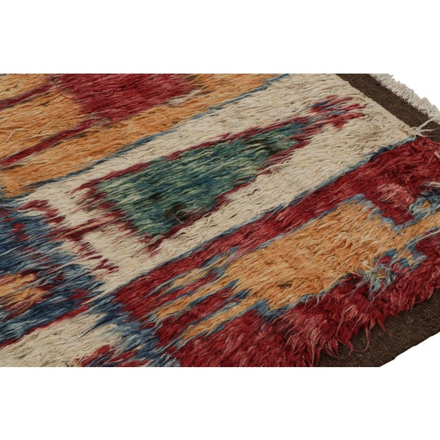 Rug & Kilim Rug & Kilim’s Moroccan Style Shag Rug With Colorful Geometric Pictorials For Sale - Image 4 of 7