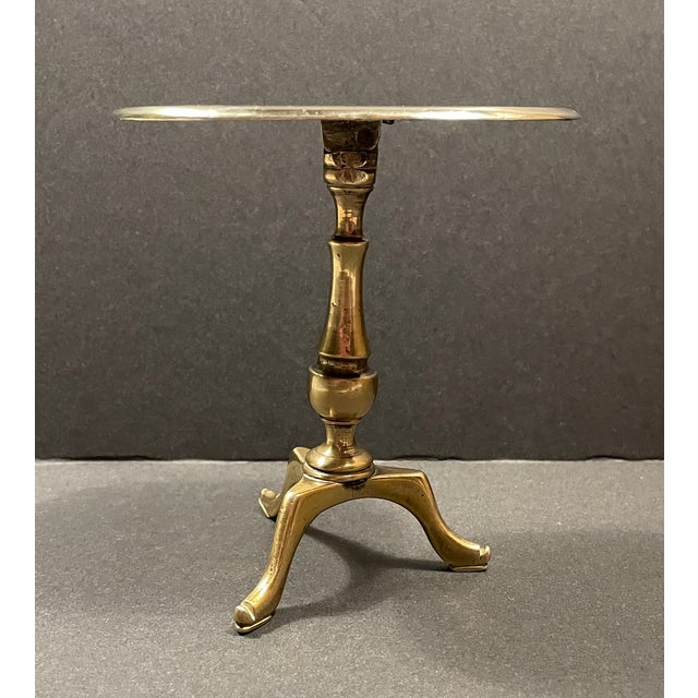 Antique Brass Candle Reflector With Inlaid Copper Heart For Sale - Image 4 of 8