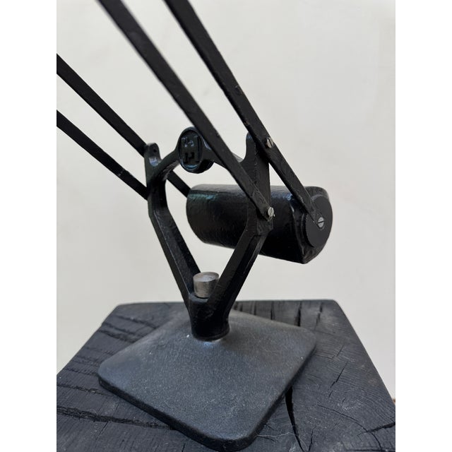 1940s Hadrill & Horstmann 'Pluslite' Counterbalance Lamp With Magnifying Glass For Sale - Image 11 of 12