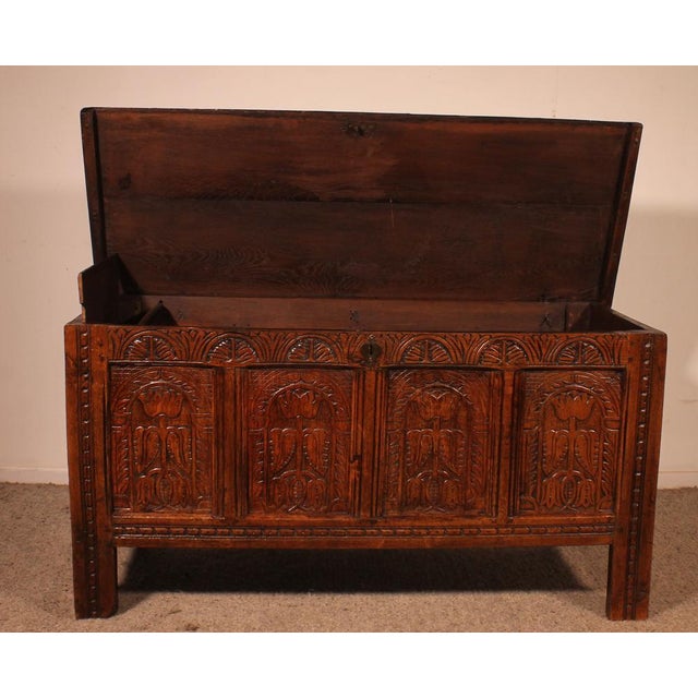 17th Century Oak Chest For Sale - Image 6 of 17