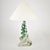Metal Vintage French Crystal Table Light | Mid Century Emerald Green Accent Light Bedside | Lead Twisted Glass | Val St Lambert Seguso Murano 1950 For Sale - Image 7 of 10